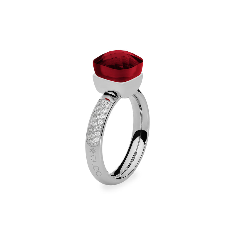 Firenze Deluxe Ring - Shades of Red & Purple - Silver Siam / 9