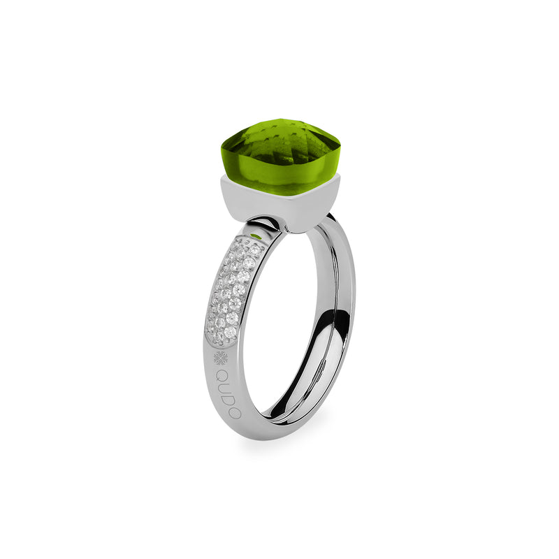 Firenze Deluxe Ring - Shades of Green & Brown - Silver Fern Green / 9