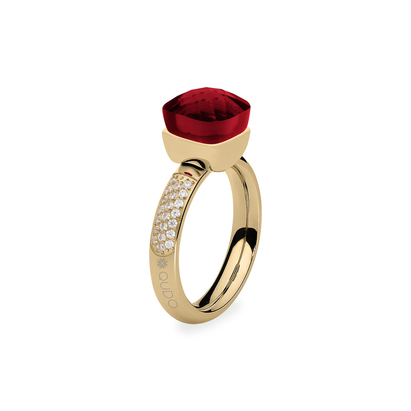 Firenze Deluxe Ring - Shades of Red & Purple - Gold Siam / 9