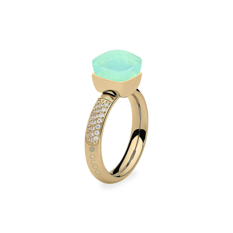 Firenze Deluxe Ring - Shades of Green & Brown - Gold