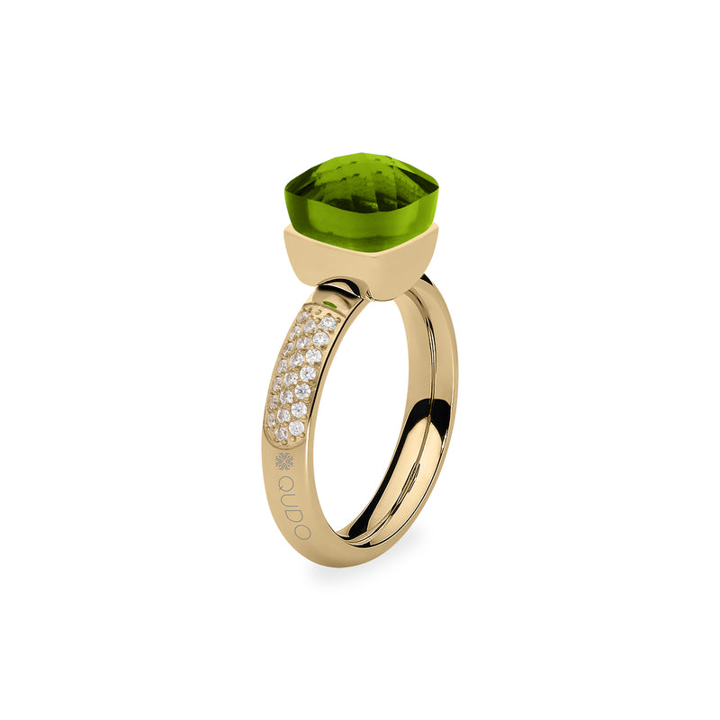 Firenze Deluxe Ring - Shades of Green & Brown - Gold Fern Green / 6