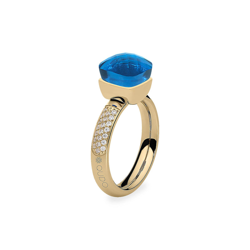 Firenze Deluxe Ring - Shades of Blue - Gold