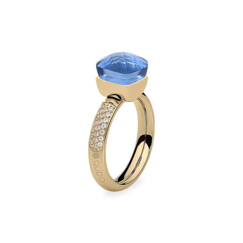 Firenze Deluxe Ring - Shades of Blue - Gold