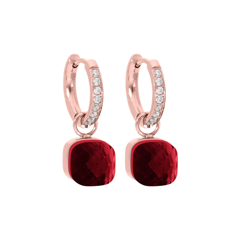Firenze Deluxe Earring - Rose Gold Siam