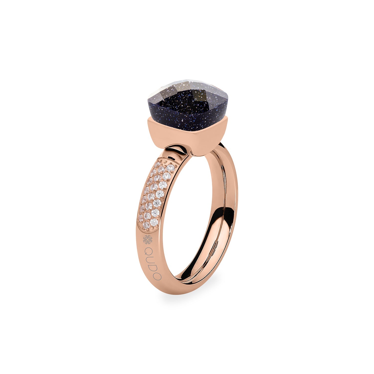 Firenze Deluxe Ring - Shades of Blue - Rose Gold