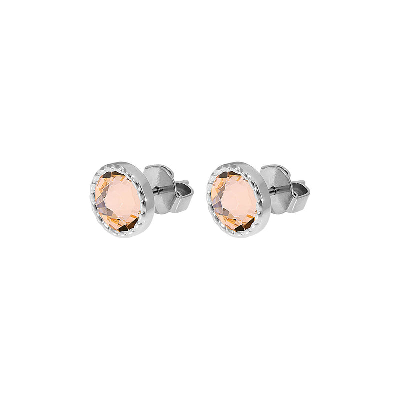 Bocconi Flat Stud Earring 0.35" - Silver