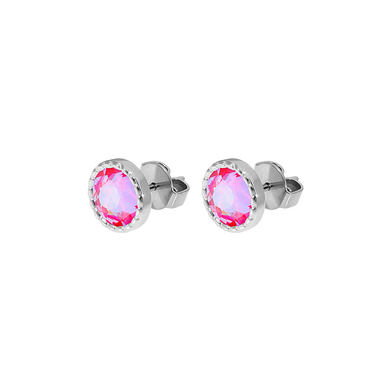 Bocconi Flat Stud Earring 0.35" - Silver