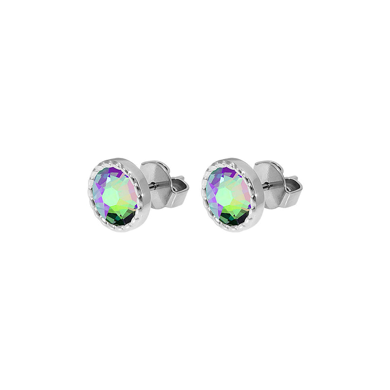 Bocconi Flat Stud Earring 0.35" - Silver