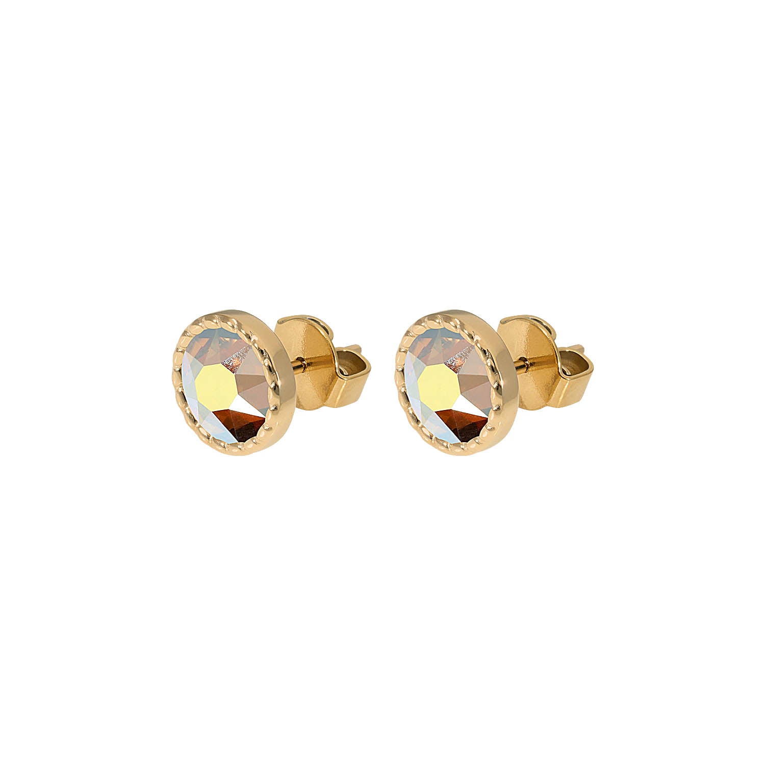 Bocconi Flat Stud Earring 0.35" - Gold