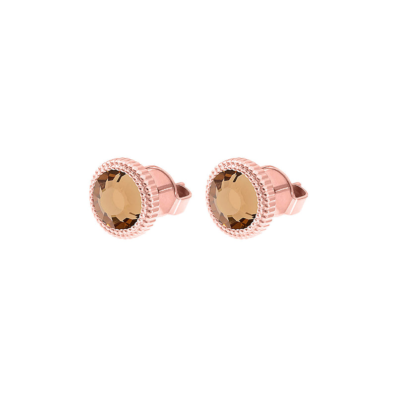 Fabero Flat Stud Earring 0.39" - Rose Gold