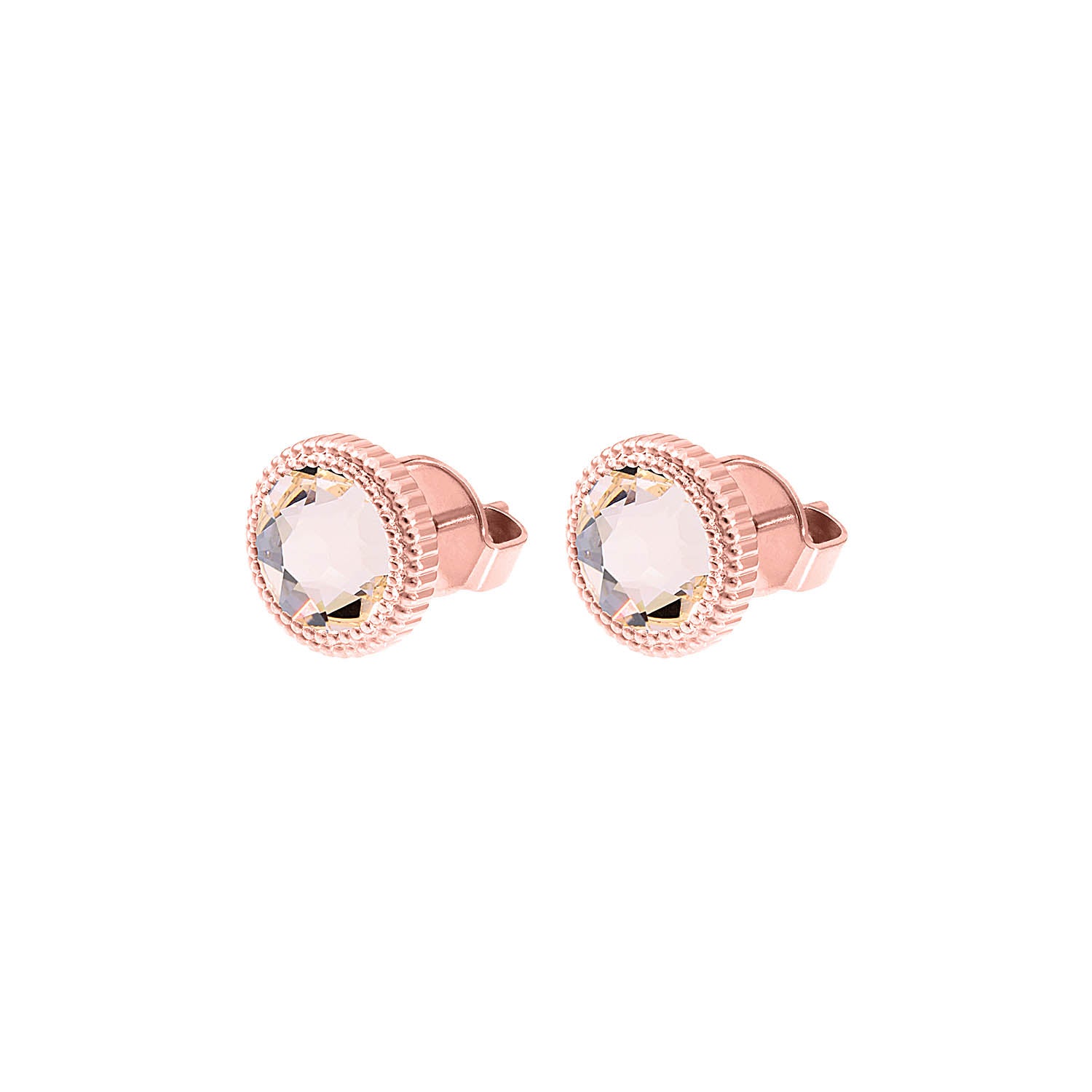 Fabero Flat Stud Earring 0.39" - Rose Gold