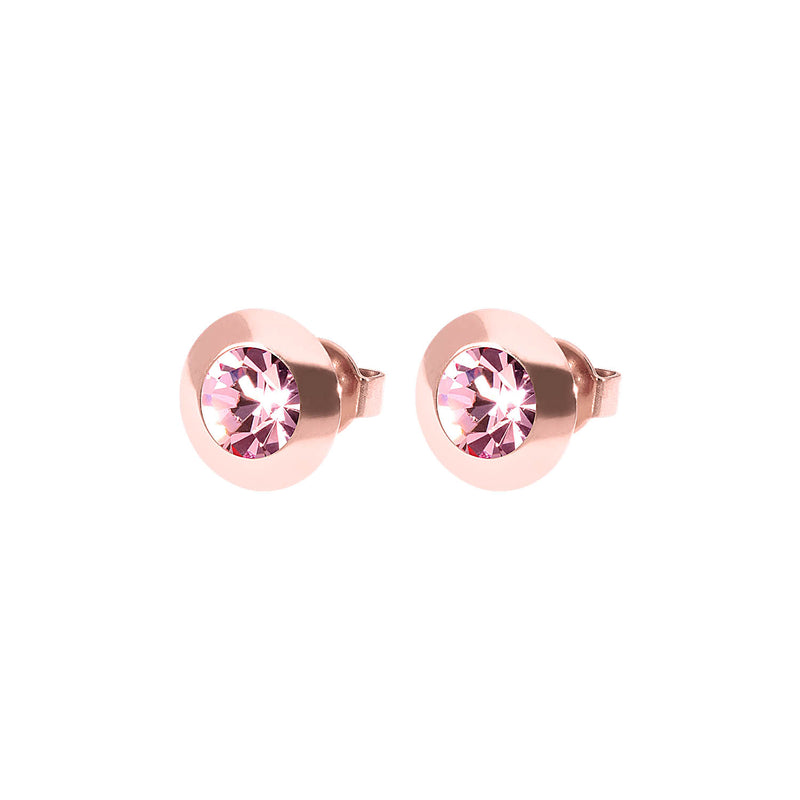 Tondo Stud Earring 0.35" - Rose Gold
