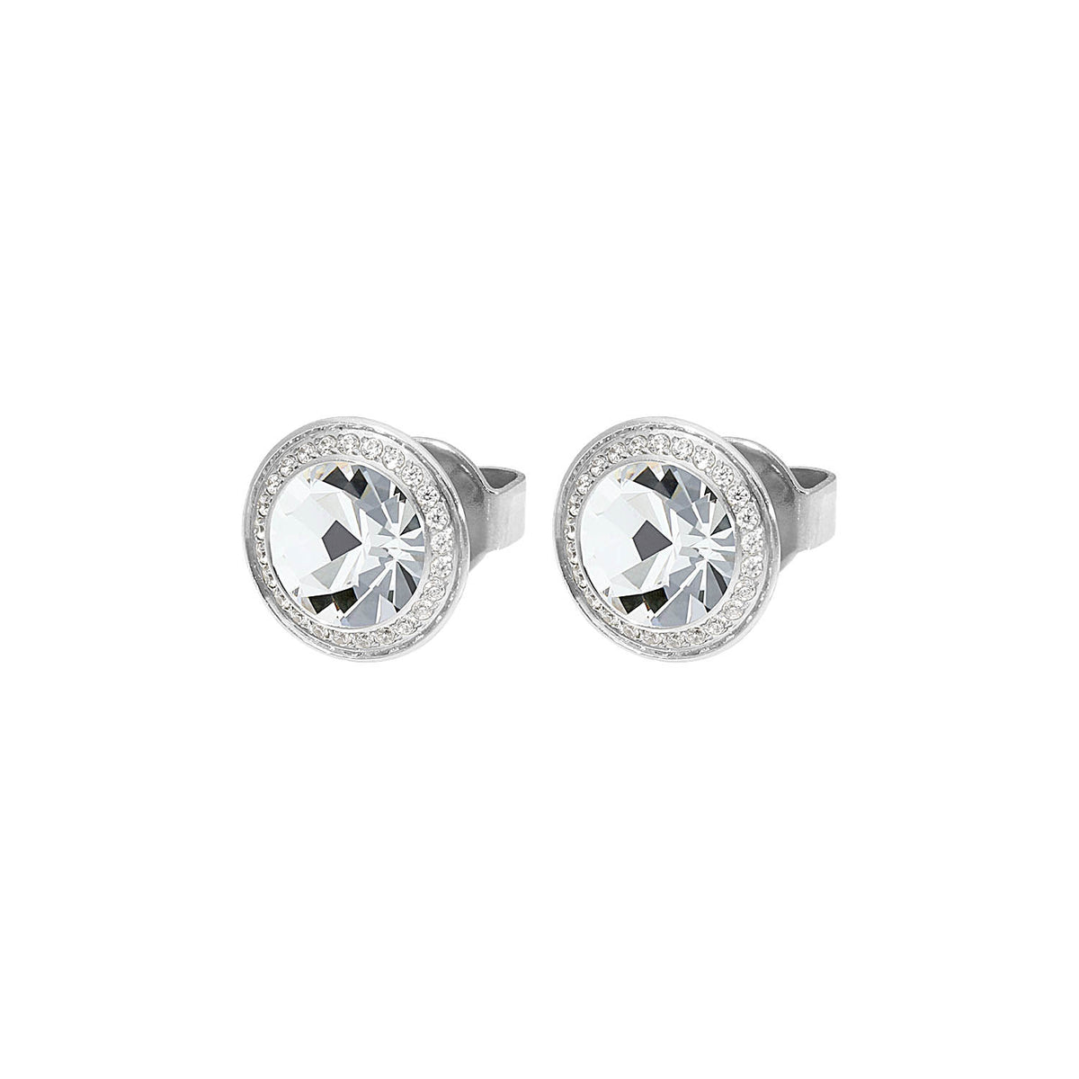 Tondo Deluxe Stud Earring 9mm - Silver