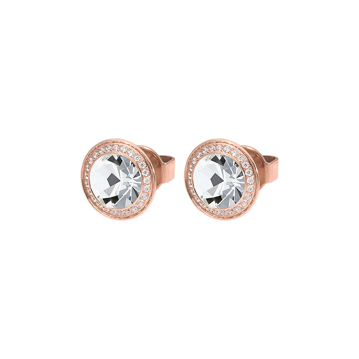 Tondo Deluxe Stud Earring 9mm - Rose Gold