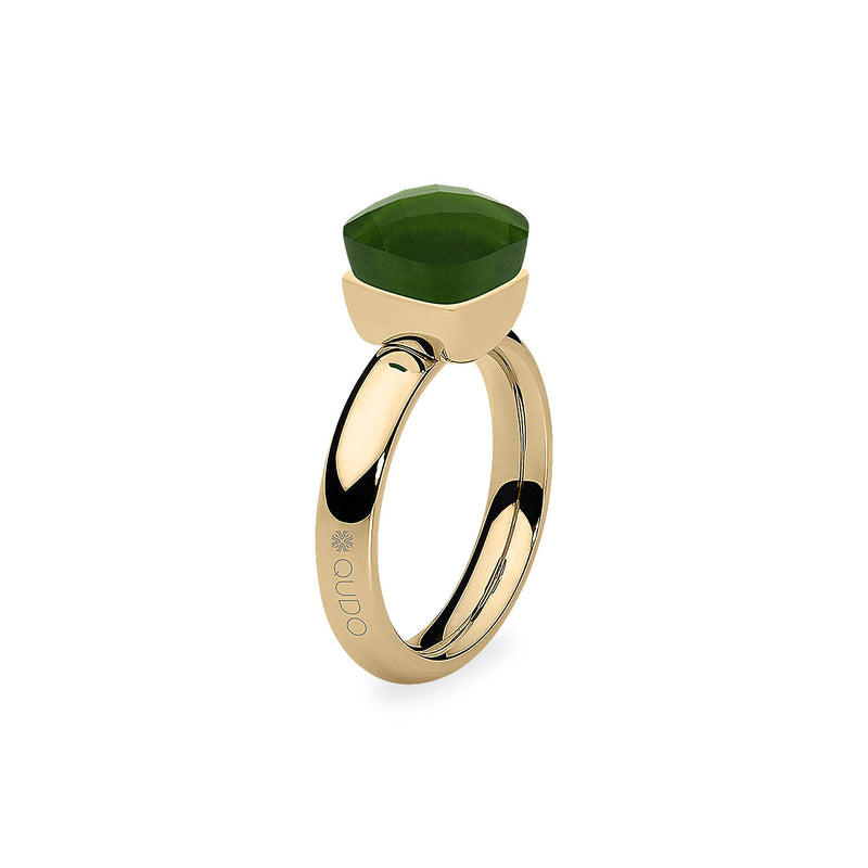 Firenze Ring - Shades of Green & Brown - Gold