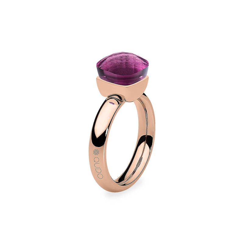 Firenze Ring - Shades of Red & Purple - Rose Gold
