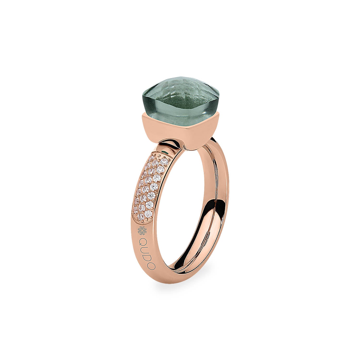 Firenze Deluxe Ring - Shades of Rose & Grey - Rose Gold