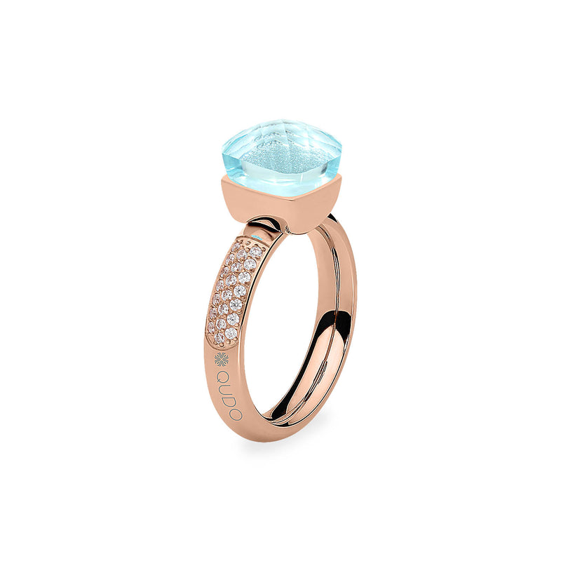 Firenze Deluxe Ring - Shades of Blue - Rose Gold