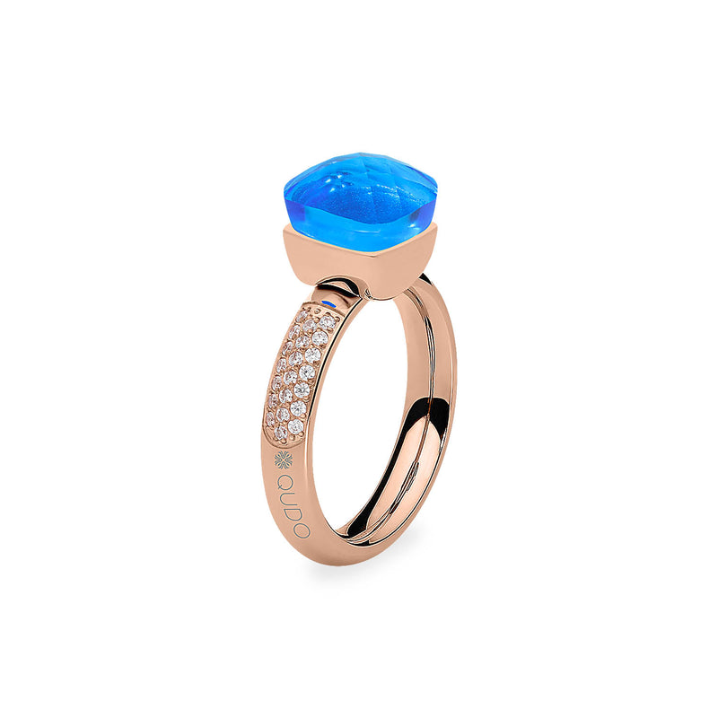 Firenze Deluxe Ring - Shades of Blue - Rose Gold
