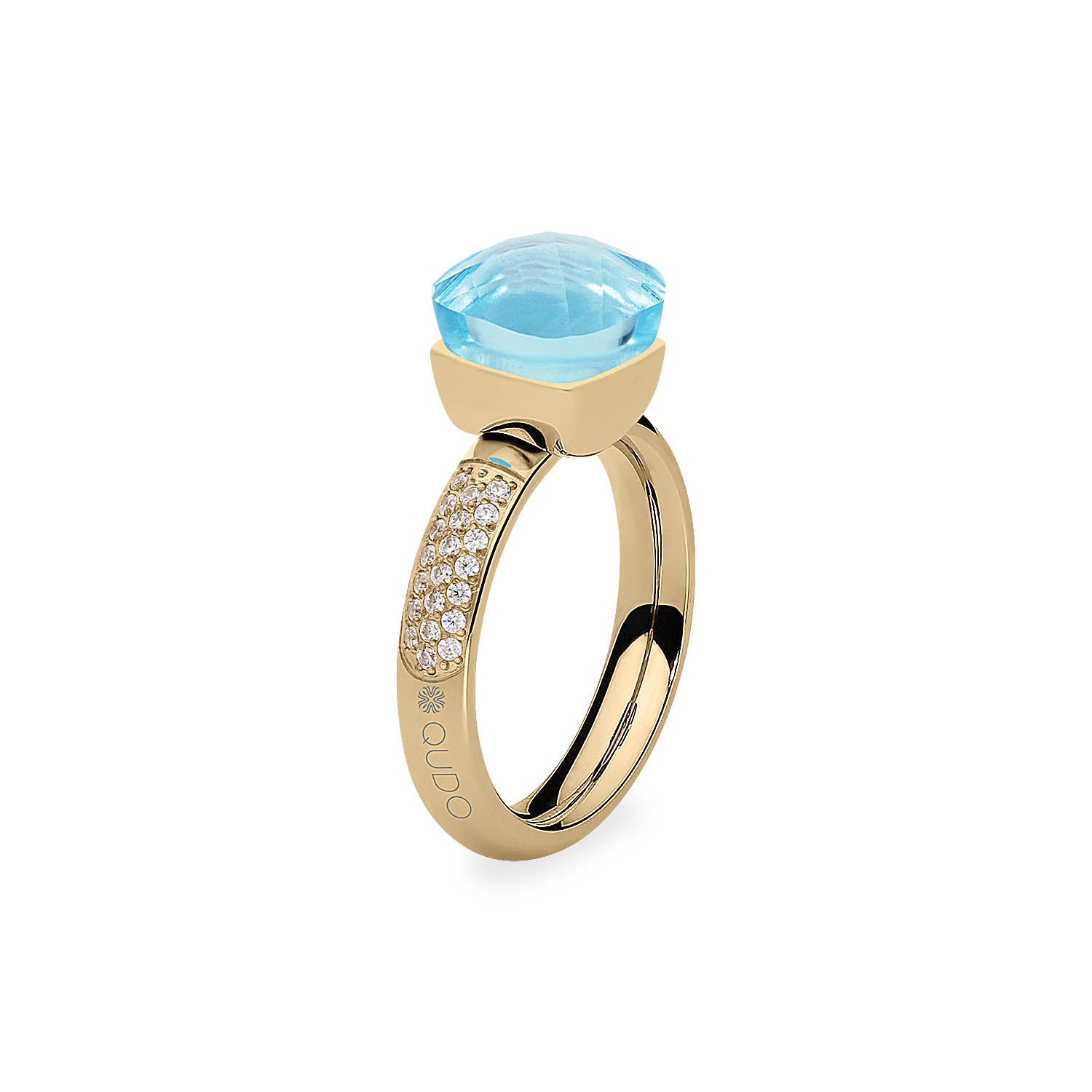 Firenze Deluxe Ring - Shades of Blue - Gold