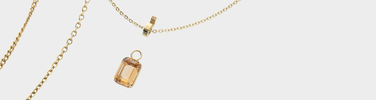Rose Gold Link Chain Charm Necklace | BOLENVI
