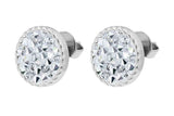 Bocconi flat 15mm stud earring