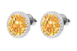 Bocconi flat 15mm stud earring