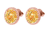 Bocconi flat 15mm stud earring
