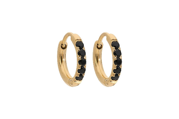 Eternity Hoop Earring - jet