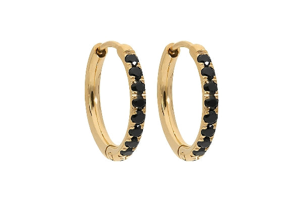 Eternity Hoop Earring - jet