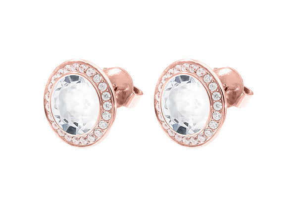 Tondo Deluxe Stud Earring 13mm - Rose Gold
