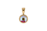 Fabero flat Pendant 10mm - Gold