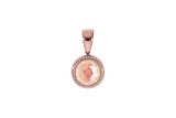 Fabero flat Pendant 10mm - Rose Gold