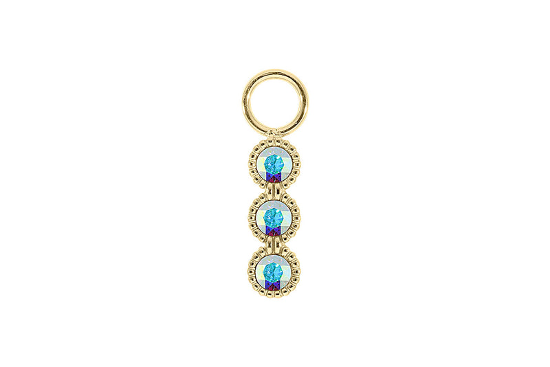 Cellere 4 x 12.5mm charm - Gold