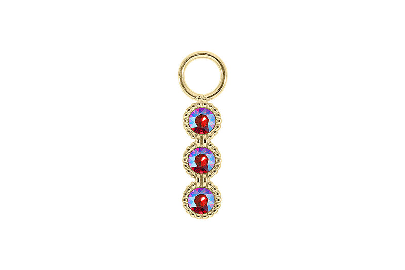 Cellere 4 x 12.5mm charm - Gold