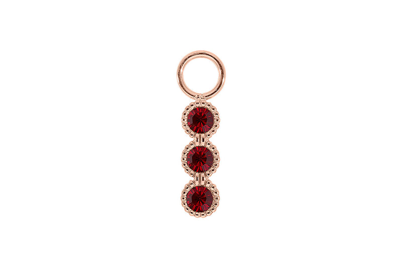 Cellere 4 x 12.5mm charm - Rose Gold