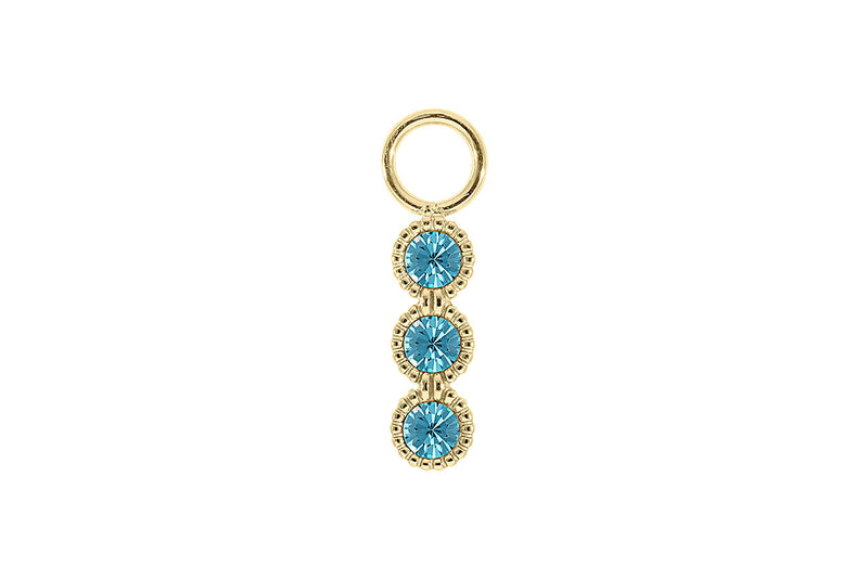 Cellere 4 x 12.5mm charm - Gold