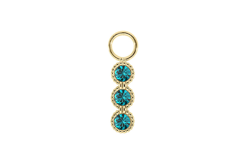 Cellere 4 x 12.5mm charm - Gold