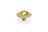 Tondo Deluxe Top crystal bordered 13mm - Gold