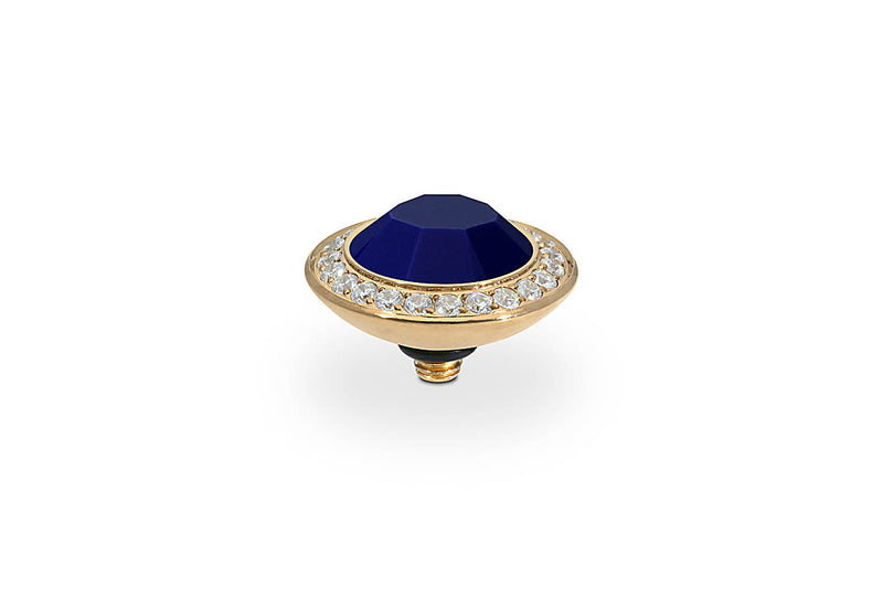 Tondo Deluxe Top crystal bordered 13mm - Gold