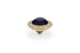 Tondo Deluxe Top crystal bordered 13mm - Gold