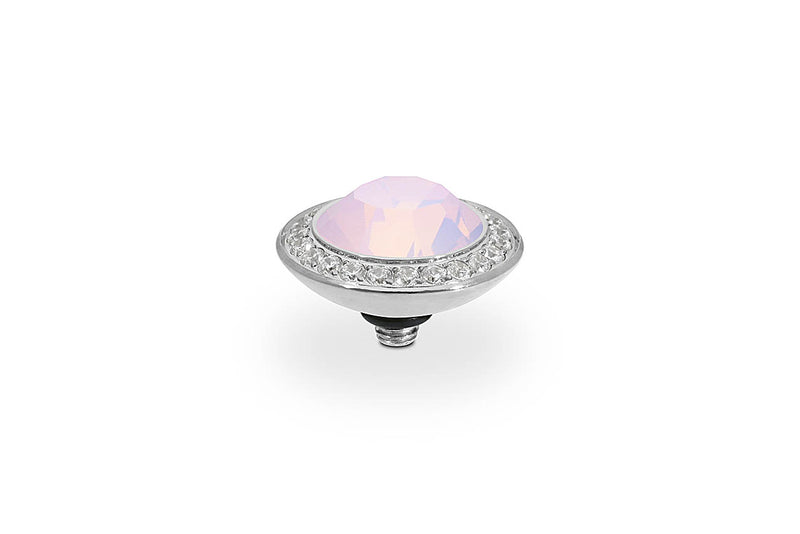 Tondo Deluxe Top crystal bordered 13mm - Silver