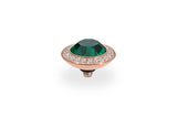 Tondo Deluxe Top crystal bordered 13mm - Rose Gold